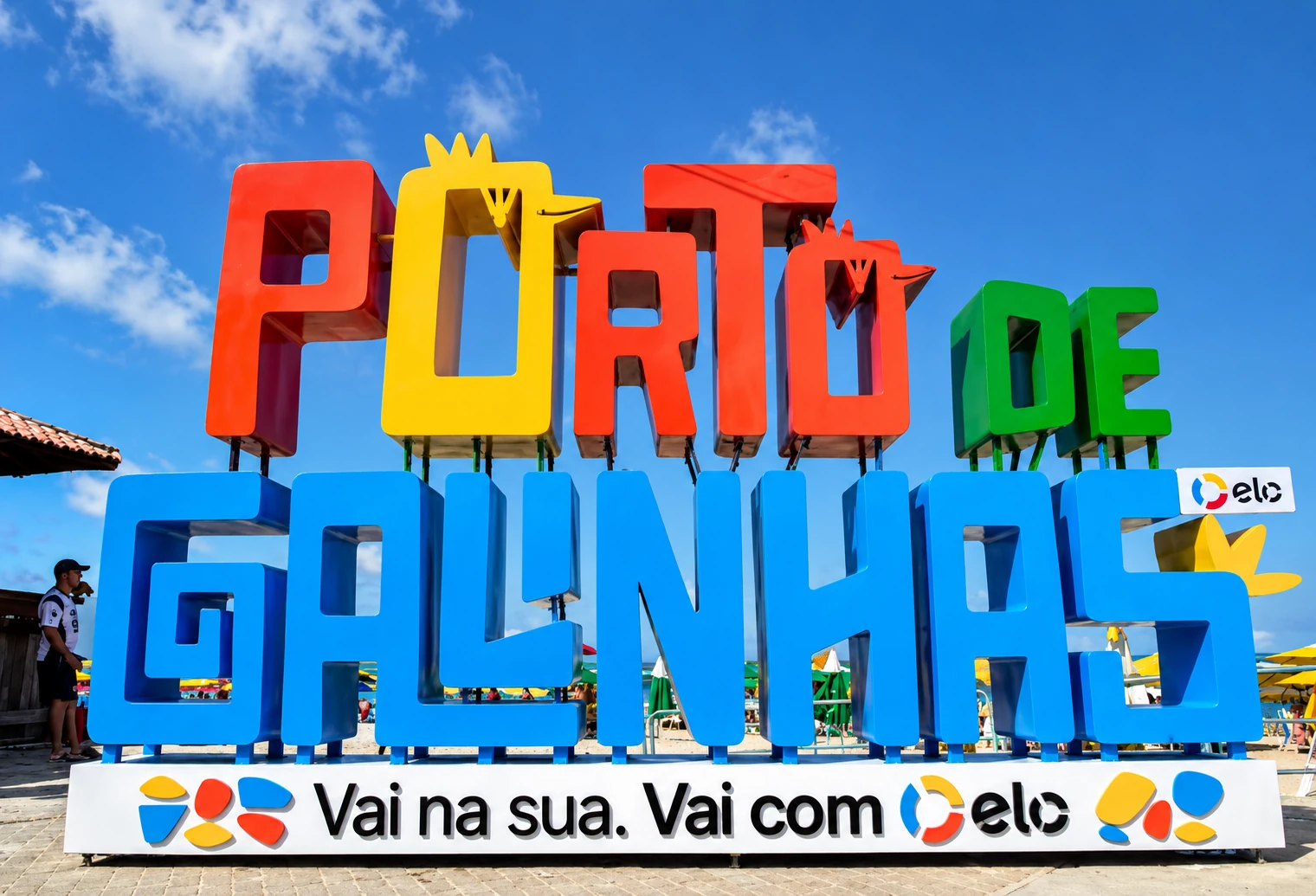 Placa de Porto de Galinhas na orla