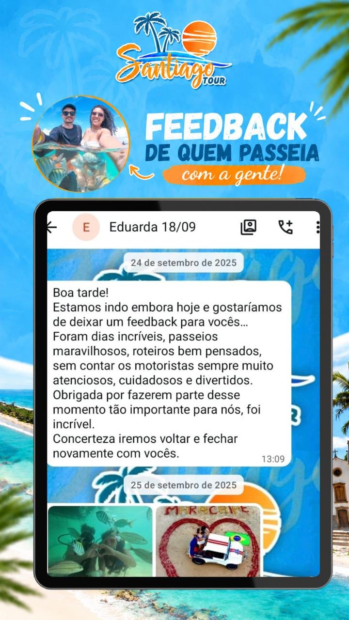 Feedback de cliente da Santiago Tour 2