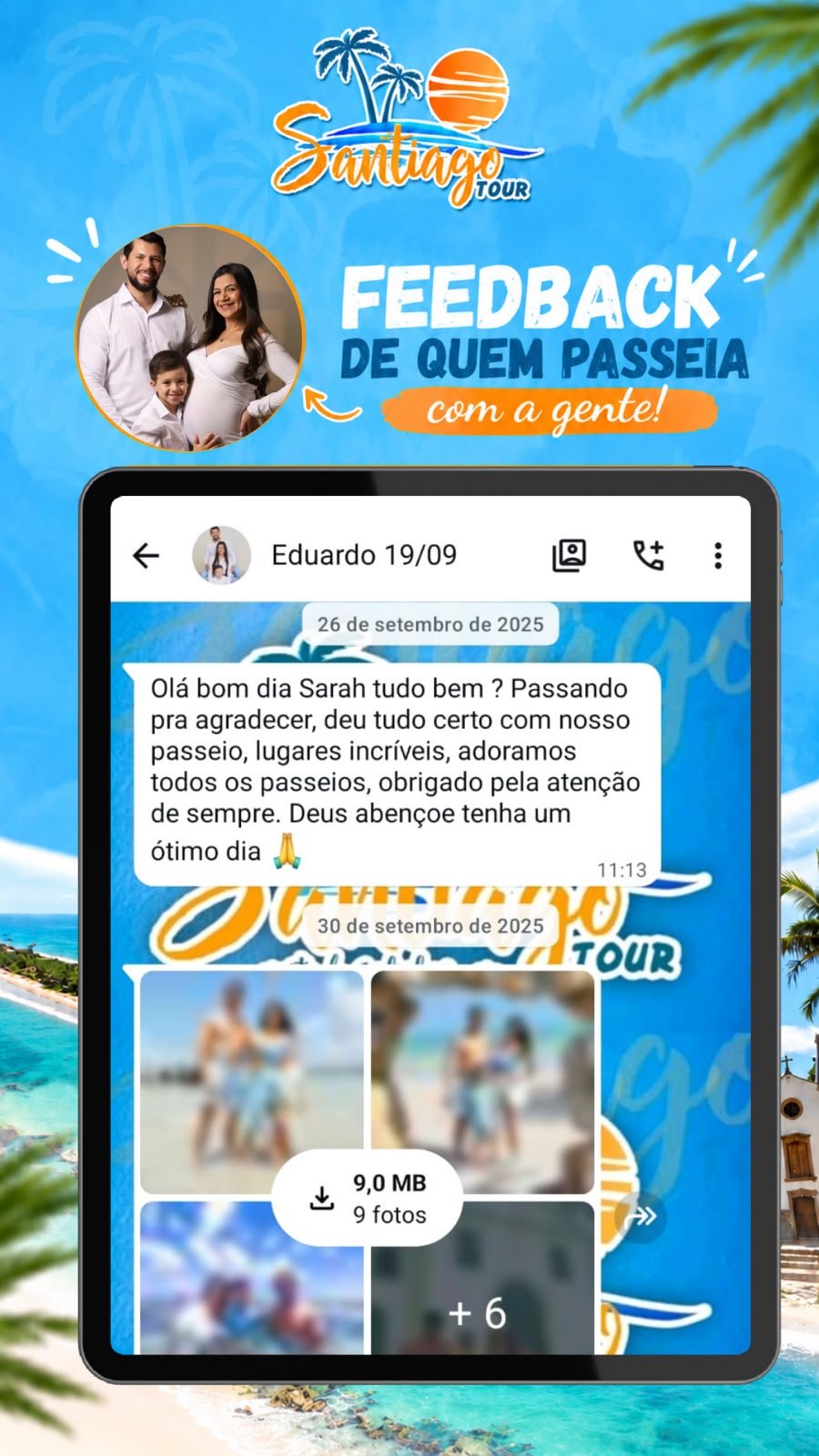Feedback de cliente da Santiago Tour 6